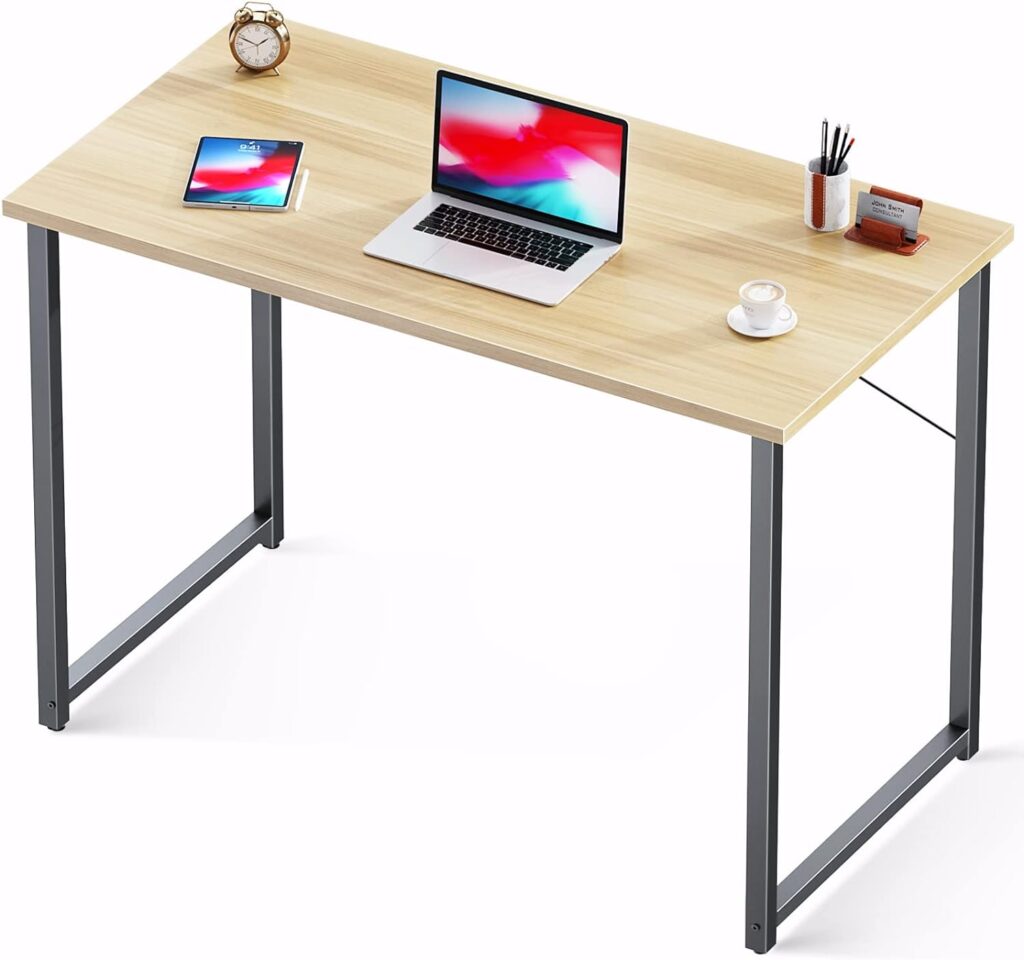 Coleshome 48 Inch Computer Desk, Modern Simple Style Desk for Home Office, Study Student Writing Desk, Vintage