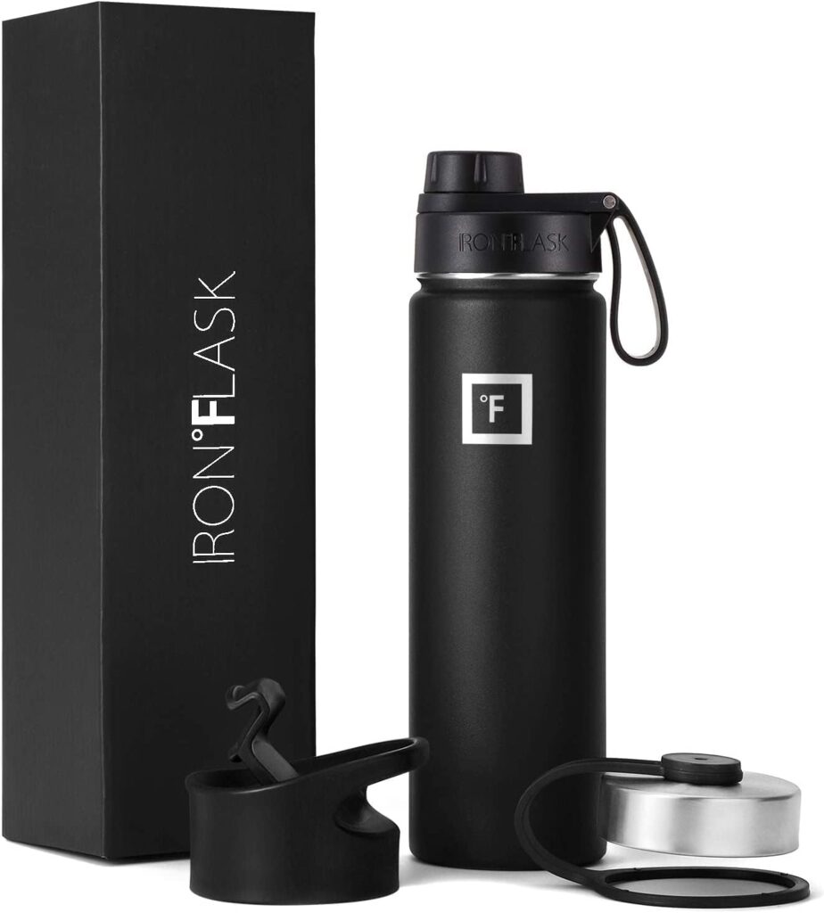 IRON °FLASK Sports Water Bottle - 40 Oz 3 Lids (Wide Spout Lid), Leak Proof - Stainless Steel Gym  Sports Bottles for Men, Women  Kids - Double Walled, Insulated Thermos, for Mom