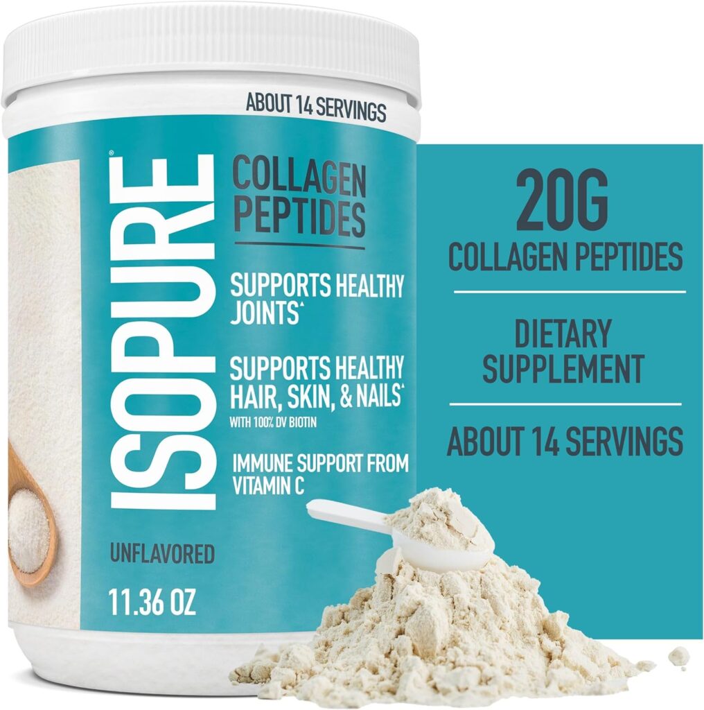 Isopure Unflavored Protein, Whey Isolate, 25g Protein, Zero Carb Keto Friendly, 2 Ingredients, 16 Servings, 1 Pound (Packaging May Vary)