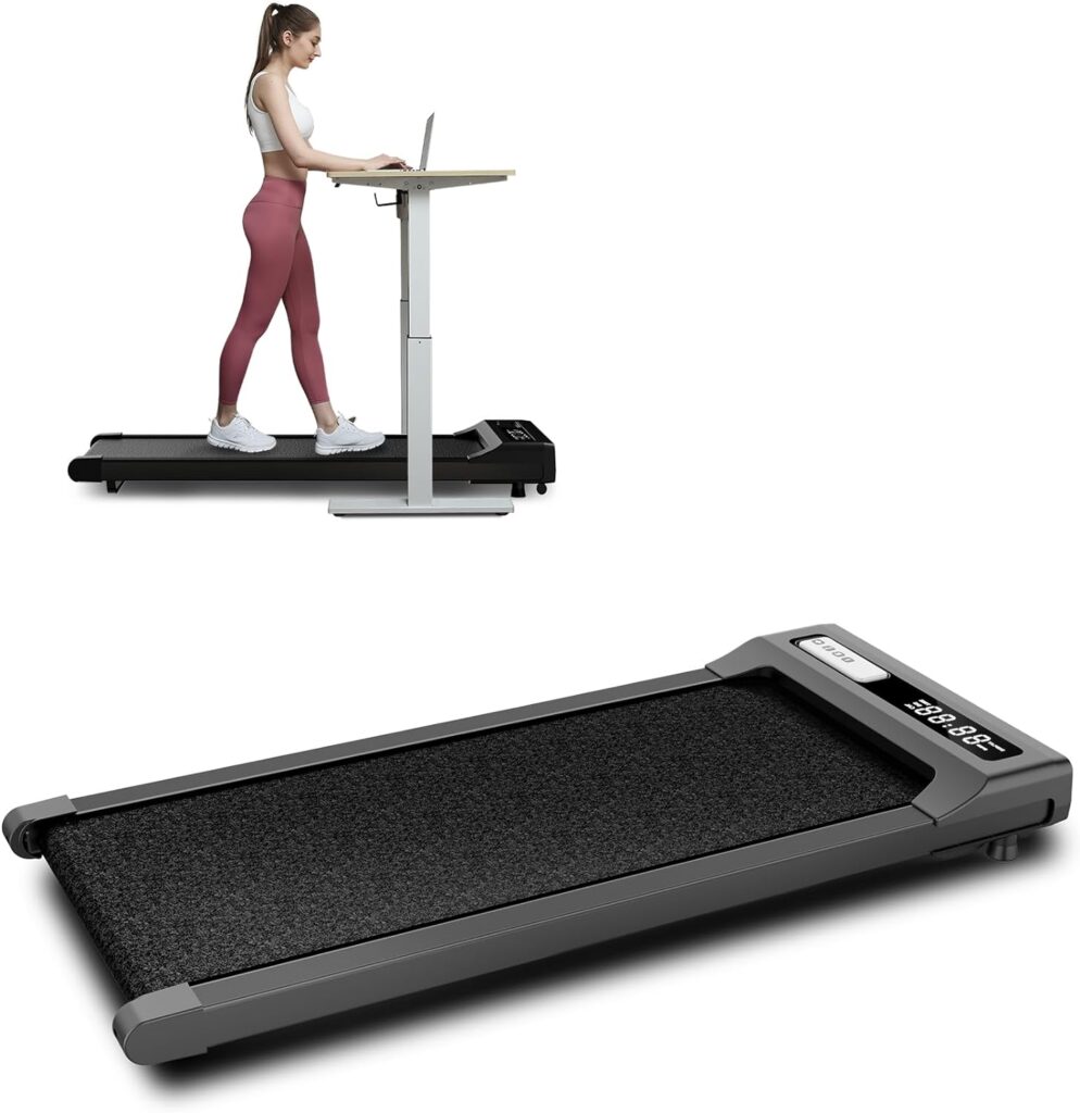Walking Pad Treadmill Under Desk, Portable Compact Desk Treadmill for WFH,2.5HP Walking Jogging Running Machine with Remote Control.