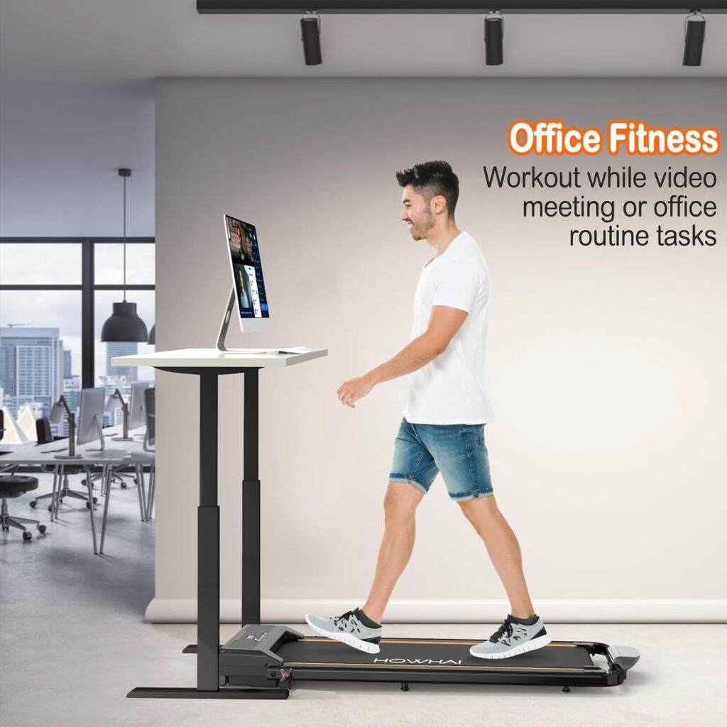 Walking Pad Treadmill, Under Desk Treadmill Foldable 2 in 1, 6.2 MPH Running Treadmill with Remote Control and LED Display, Running Machine for Home Office Use