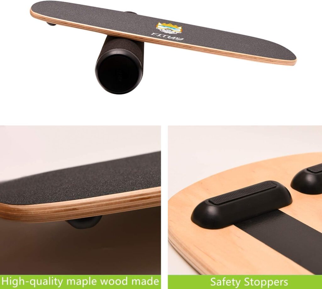 Fitlaya Fitness Balance Board Trainer Wooden Training Equipment for Fitness Workout, Hockey‎, Skateboarding, Surfing and Snowboarding