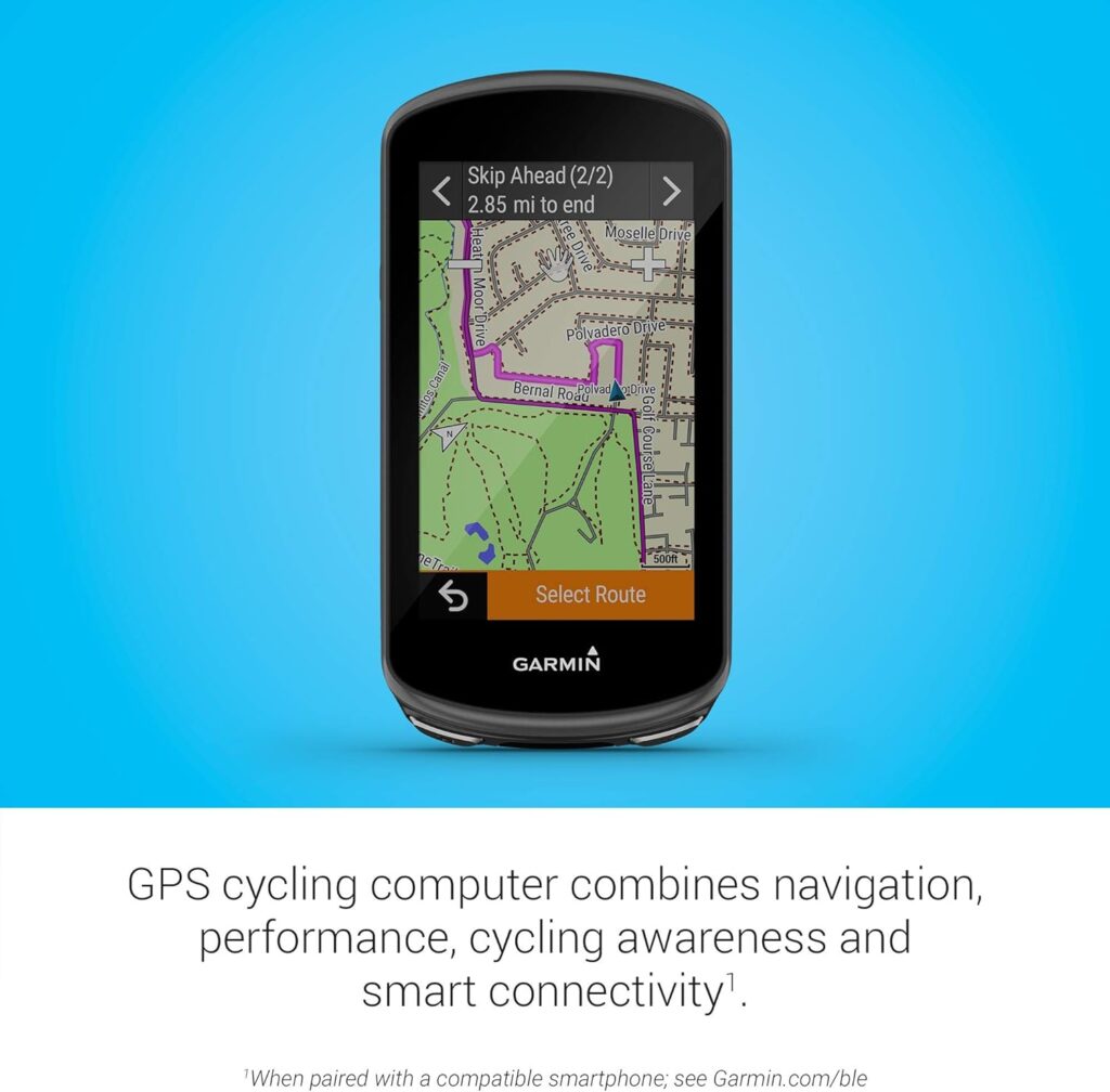 Garmin Edge 1030 Plus, GPS Cycling/Bike Computer, On-Device Workout Suggestions, ClimbPro Pacing Guidance and More (010-02424-00) (Renewed)