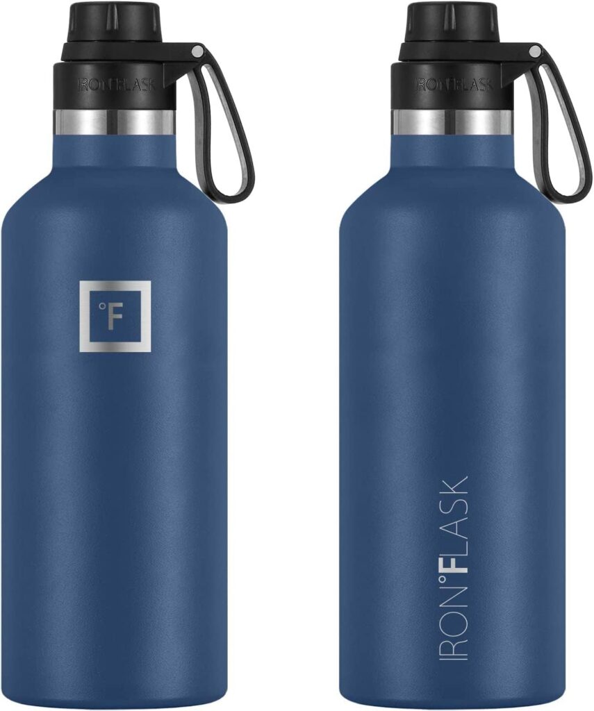 IRON °FLASK Sports Water Bottle - 32 Oz - 3 Lids (Narrow Spout Lid) Leak Proof, Durable Vacuum Insulated Stainless Steel - Hot  Cold Double Walled Insulated Thermos - Mothers Day Gifts