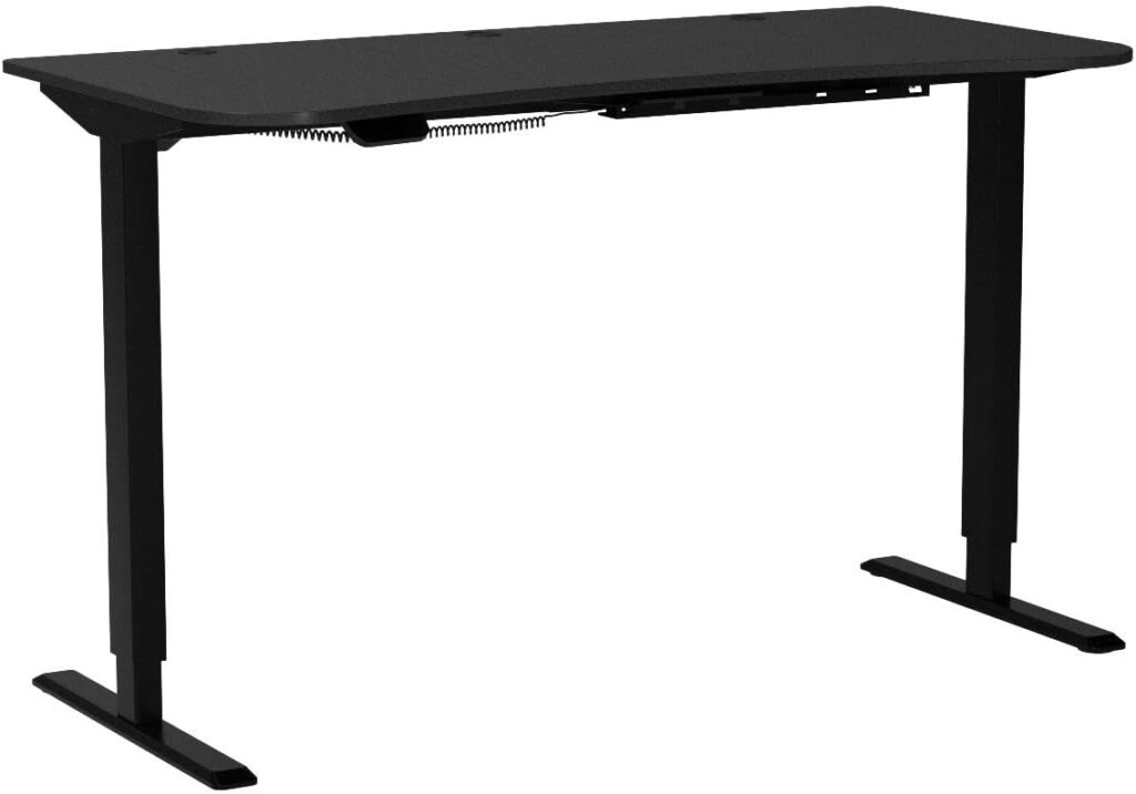 VIVO Electric Height Adjustable 63 x 32 inch Memory Stand Up Desk, Black Table Top, Black Frame, Touch Screen Preset Controller, 2E Series, DESK-KIT-2E1B