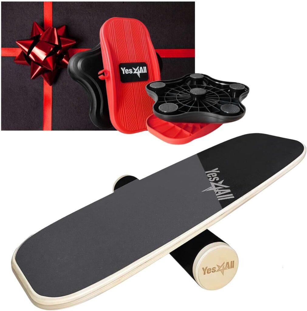 Yes4All Premium Surf Balance Board Trainer with Adjustable Stoppers for Improve Balance, Build Strength  Surf Trainer